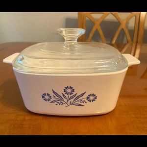 Corning Ware Blue Cornflower Dish with Cover